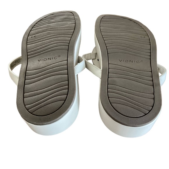 VIONIC Solari Toe Post Cream White Sandals Flats Shoes NEW Size 9 - Picture 7 of 8